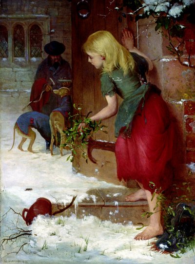 Maretak Verkoper, 1871 door Samuel Edmund Waller